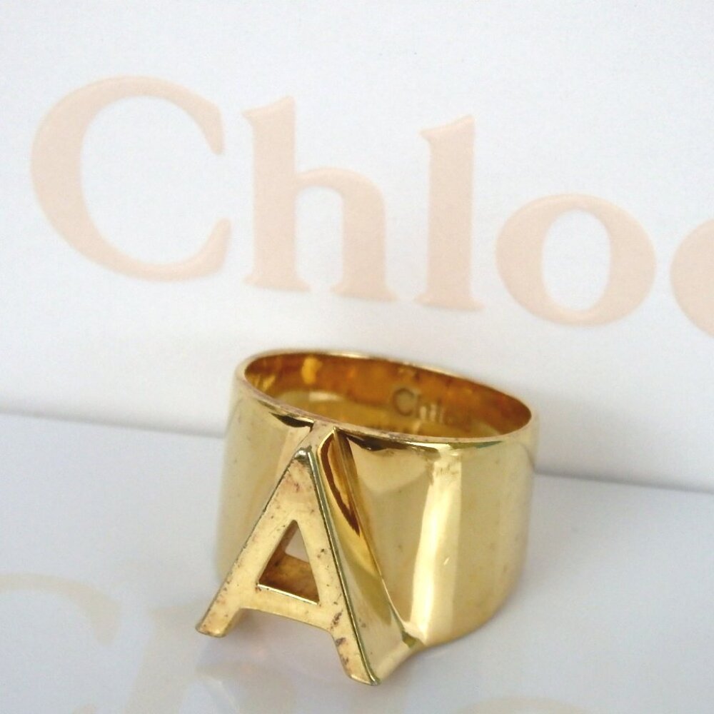 Authentic Chloe Initial Ring A Ring Metal[Used] - image 1